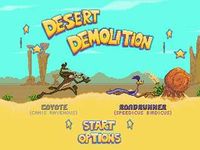 une photo d'Ã©cran de Desert Demolition sur Sega Megadrive